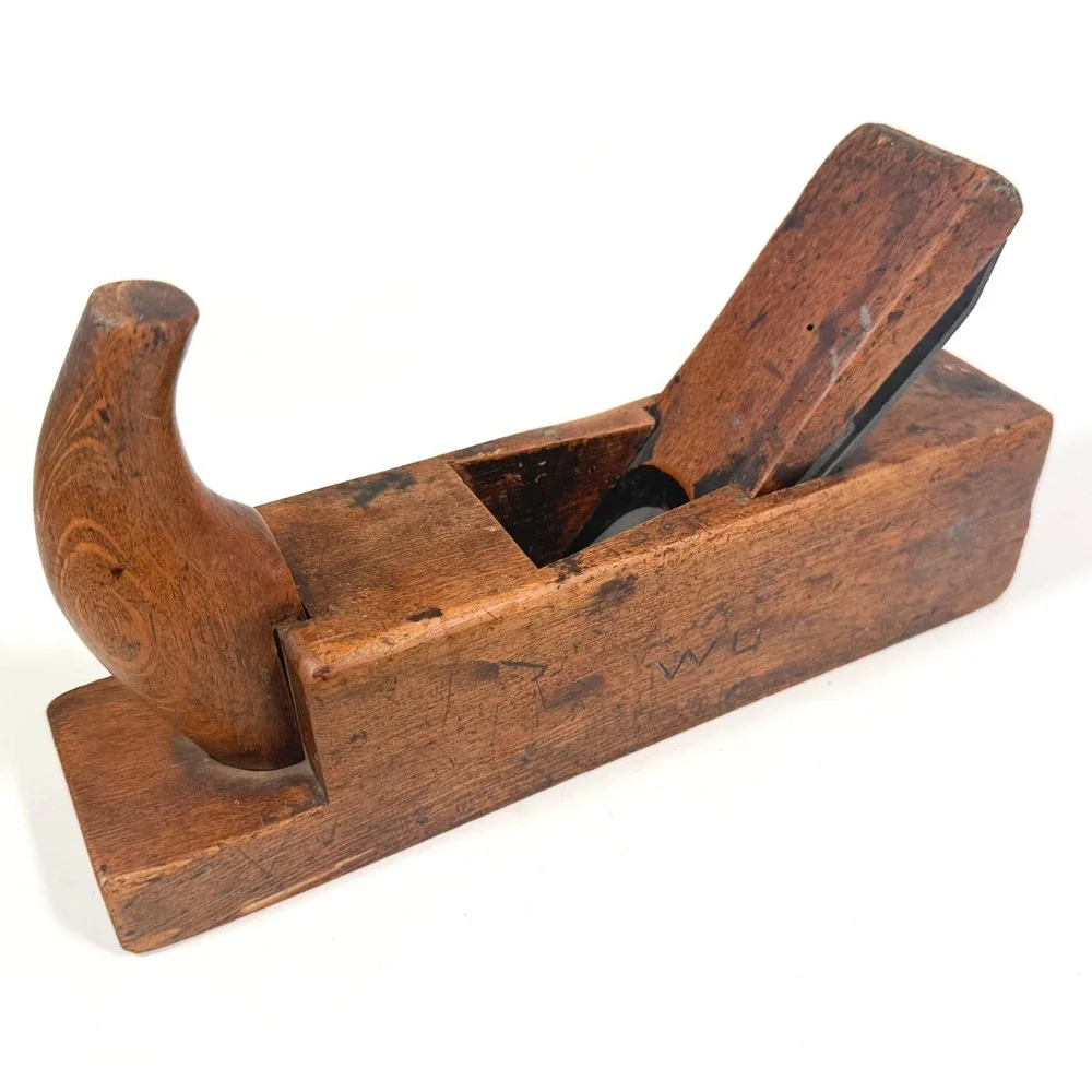 Antique 19th Century Wooden Hand Plane - J.&H.M Extra Qualität Iron - Number 8